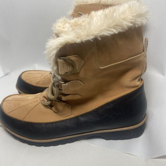 JBU by Jambu Faux Fur Lined  Winter Duck Boots Size 8.5 Brown Excellent - Picture 1 of 7
